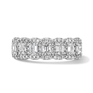 7 Stone Halo Anniversary Ring