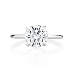 Solitaire Engagement Ring with Under Halo