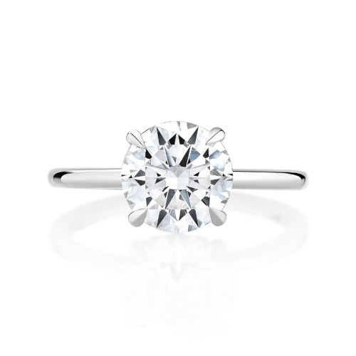 Solitaire Engagement Ring with Under Halo