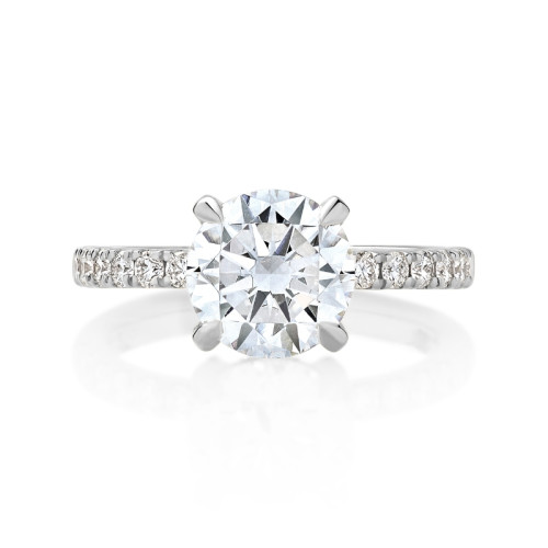 Classic Pave Band with Hidden Halo Engagement Ring