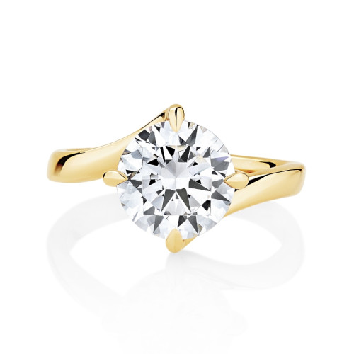 Twisted Solitaire Engagement Ring
