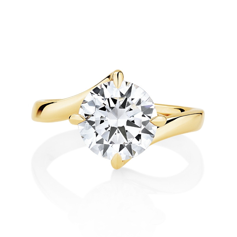 Twisted Solitaire Engagement Ring