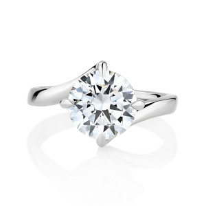 Twisted Solitaire Engagement Ring