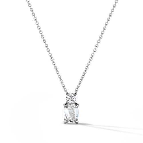 Two Stone Drop Necklace