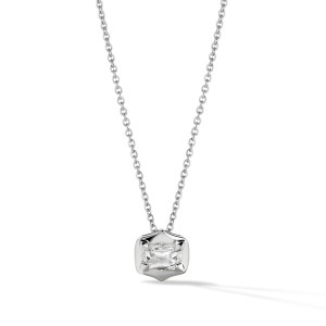 East/ West V-Tip Faux Bezel Cushion Pendant