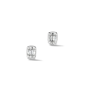 Bezel-Prong Stud Earrings