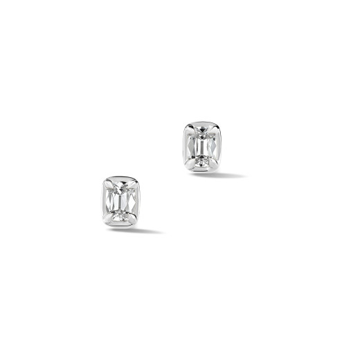 Bezel-Prong Stud Earrings
