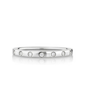 Six Flush Set Diamond Band