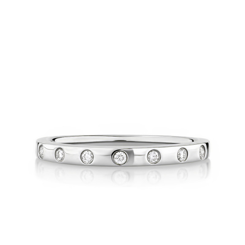 Six Flush Set Diamond Band