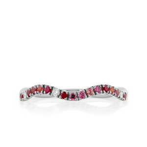 Multi-Color Gemstone Wave Band