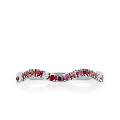 Multi-Color Gemstone Wave Band