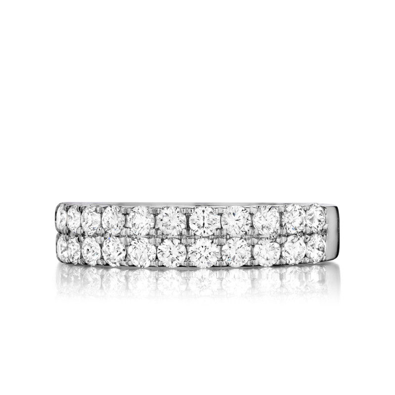 Double Row Prong Set Diamond Band