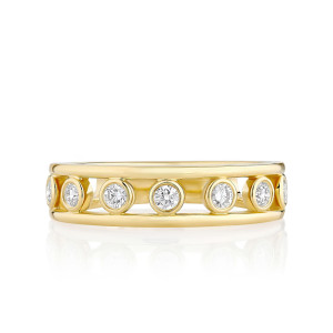 Floating Bezel Set Diamond Band