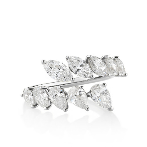 Marquise and Pear Diamond Bypass Band