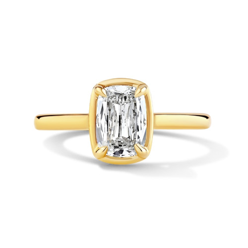 Faux Bezel Set Engagement Ring