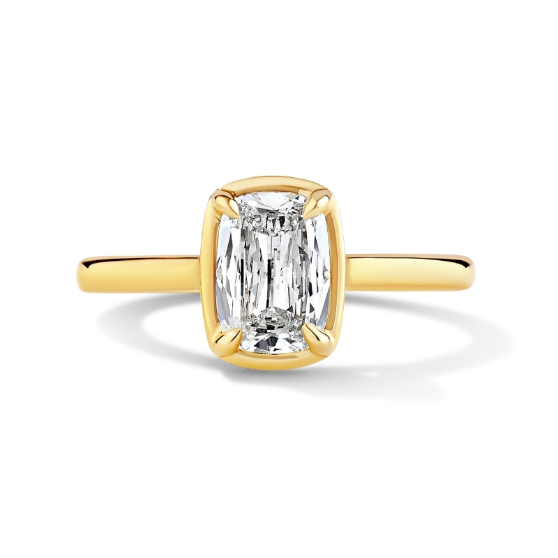 Faux Bezel Set Engagement Ring